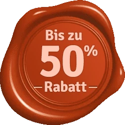 Bis zu 50% Rabatt